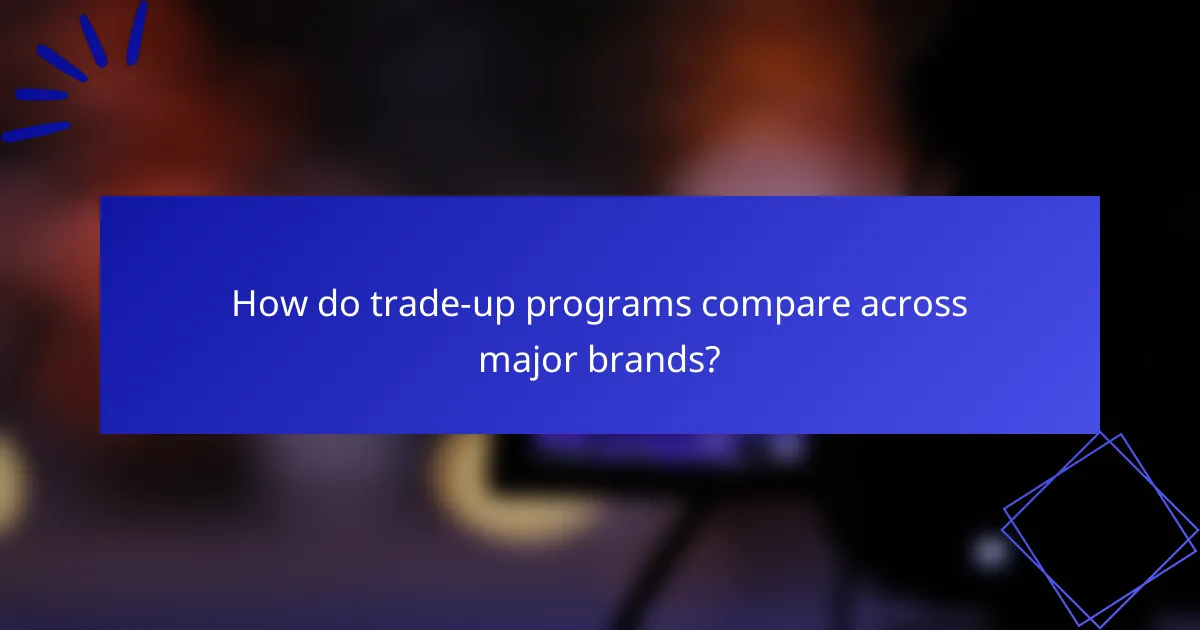 How do trade-up programs compare across major brands?